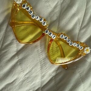 Yellow Baddies Get Saddies Sunglasses